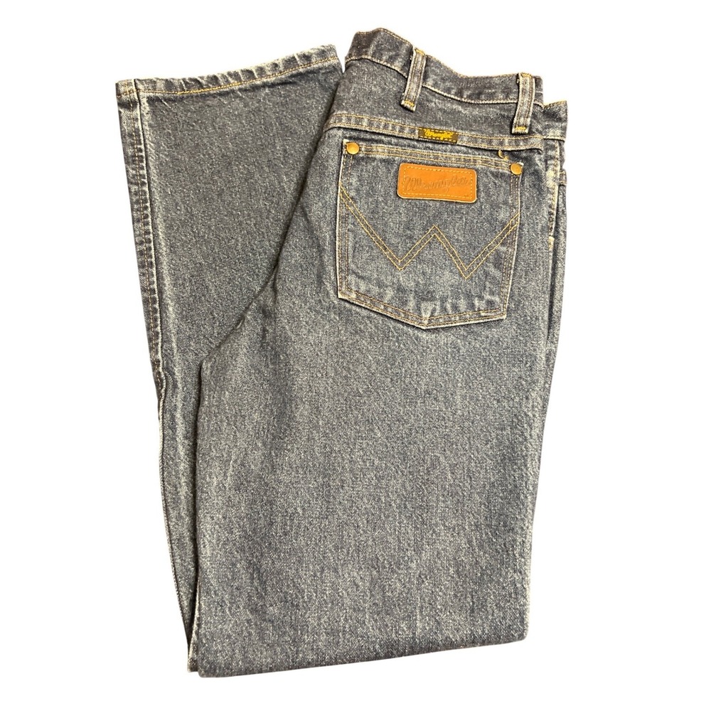 Wrangler 36MWZ Slim Fit Mens Jeans Blue Denim Western Cowboy 30x29‎